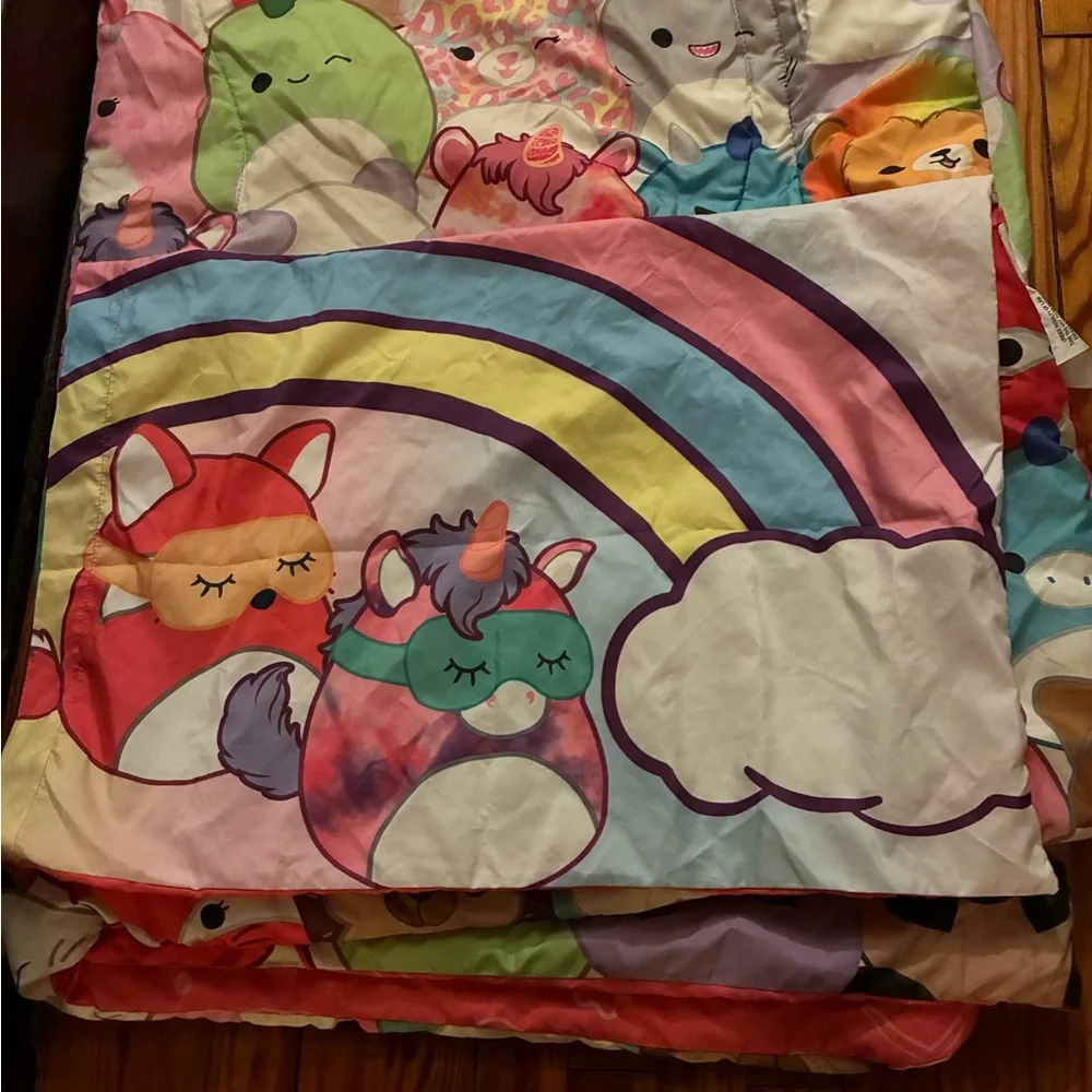 Plush squishmallow Patchwork Kids Bedding Set - Colorful Cute Characters
